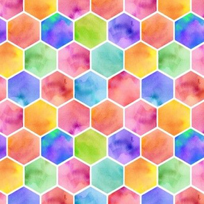 rainbow hexagon