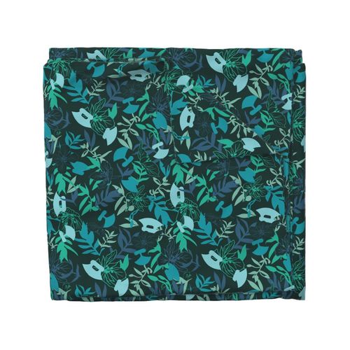 Tundraberry Fireweed and Ulu in Tuquoise Dark Green - Large