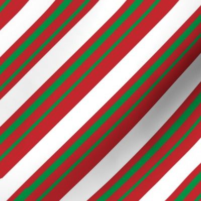 Christmas Candy Cane Stripes Green White Red Stripe Cute Holiday Stripes 