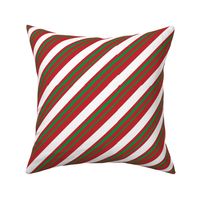 Christmas Candy Cane Stripes Green White Red Stripe Cute Holiday Stripes 