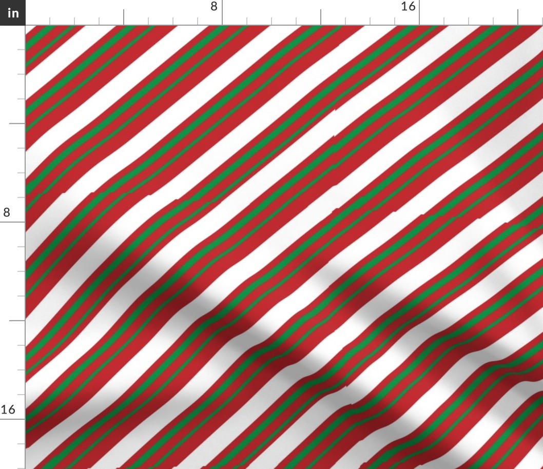 Christmas Candy Cane Stripes Green White Red Stripe Cute Holiday Stripes 