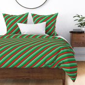 Christmas Candy Cane Stripes Green White Red Stripe Cute Holiday Stripes