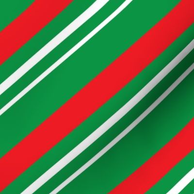 Christmas Candy Cane Stripes Green White Red Stripe Cute Holiday Stripes