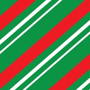 Christmas Candy Cane Stripes Green White Red Stripe Cute Holiday Stripes