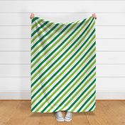 Christmas Candy Cane Stripes Green Stripe Green and White
