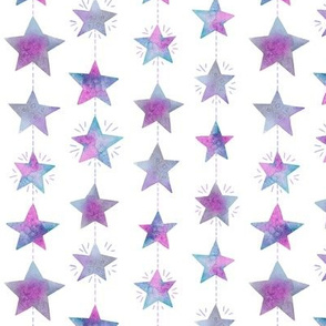 purple stars garland