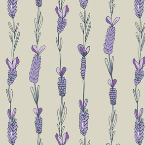 Lavender field purple taupe silver