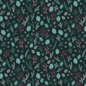 Wintertime Branches Teal