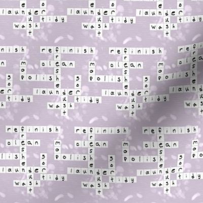 Spring Cleaning Crossword on Lavender