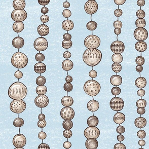 String Of Wooden Beads (dusty blue)