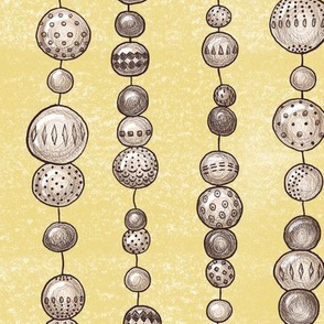 String Of Wooden Beads (cyelon-yellow)