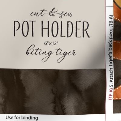 Biting Tiger / Cut-and-Sew Pot Holder