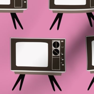 Retro TV Pink Background