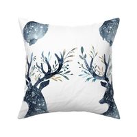 Magic winter holidays forest baby deer animal