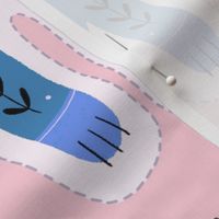 Flora the Cat - cut and sew (blue)