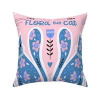 Flora the Cat - cut and sew (blue)