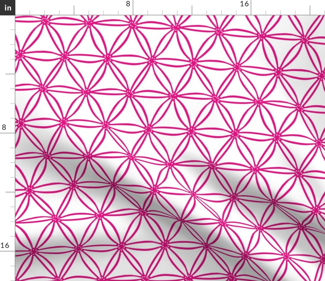 Pink geometric diatoms 