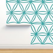 Turquoise geometric Diatoms