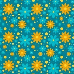 Floral pattern with daisies