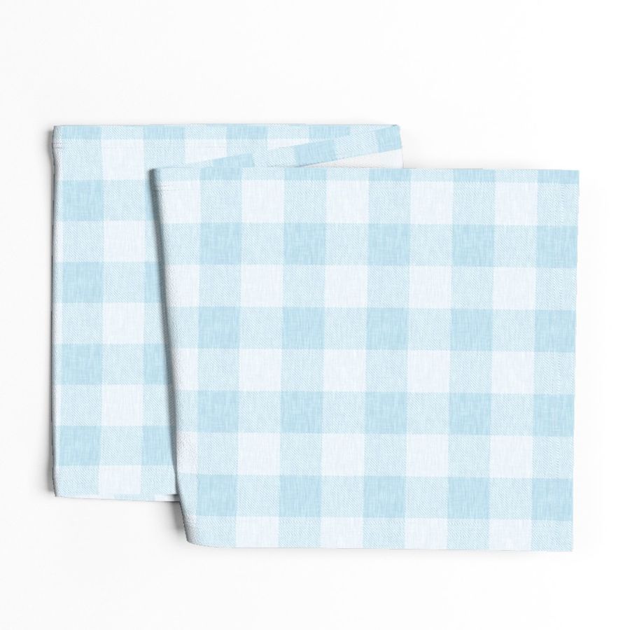 Buffalo Check - sky blue linen