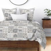 Home Sweet Home Farm Quilt - cream.grey