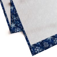 Snowflake crystals in royal blue