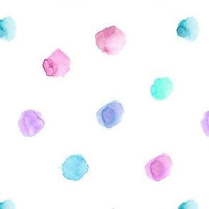 Watercolor tenderness #2 || polka dot pattern for nursery, baby girl