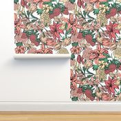 Floral pattern with butterfly