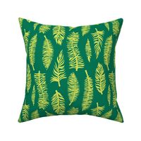 Green feathers pattern