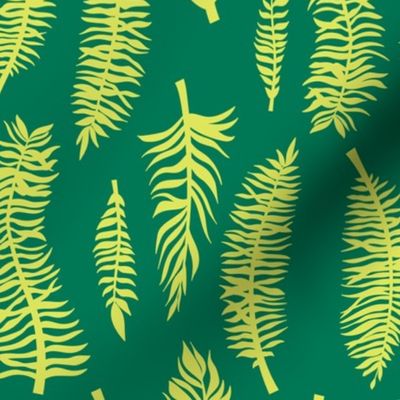 Green feathers pattern