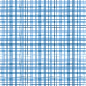 Light blue watercolor plaid