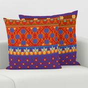 Brigid Fair Isle blue violet citrus