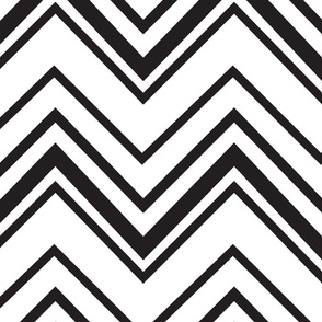 chevron white and black