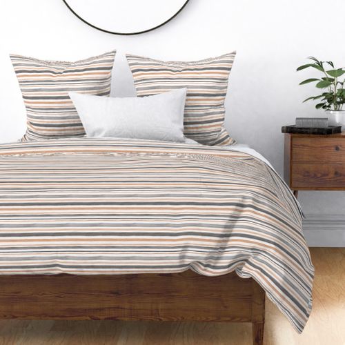 Watercolor stripes in gray, black and beige