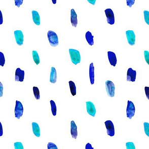 Blue watercolor brushstrokes pattern