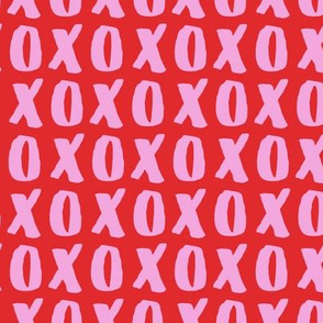 (small scale) XO - Hugs and Kisses - Red and Pink C18BS