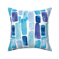 Blue watercolor strokes simple pattern. Use the design for boys room décor, a backsplash, duvet coxers and bathroom wallpaper. 