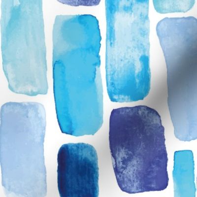 Blue watercolor strokes simple pattern. Use the design for boys room décor, a backsplash, duvet coxers and bathroom wallpaper. 