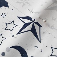 Moons and stars coordinate white