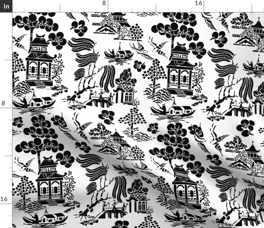 chinoiserie villages 2 black and white copy