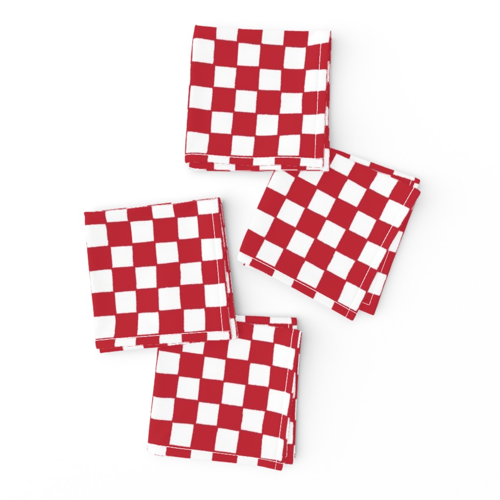 Croatian national checks - little red and white squares LARGE scale
