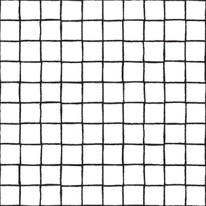 Black Grid Lines Fabric, Wallpaper and Home Decor | Spoonflower