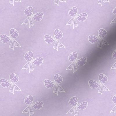 Bows Flip Flop Repeat White on Dusty Lavender Texture