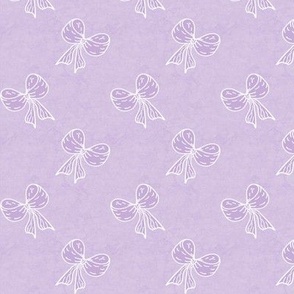 Bows Flip Flop Repeat White on Dusty Lavender Texture