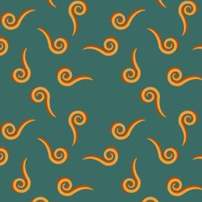 Saffron and Terracotta Swirl Repeat by Shari Lynn's Stitches