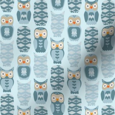 Owls and Hears in Blue