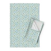 Field of daisies - Sage and Cornish blue - medium