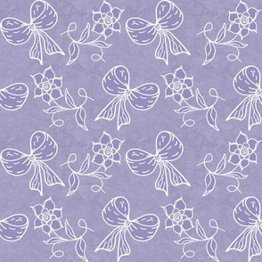 Bows and Flowers on Lavender