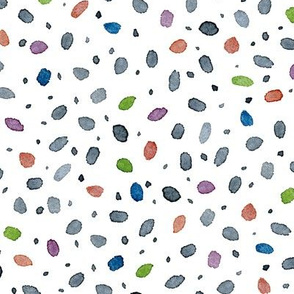 Colorful watercolor dots abstract pattern