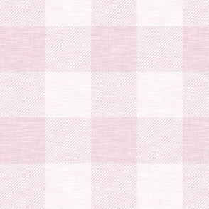 Buffalo Check - cool pink linen